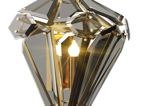  现代简约壁灯 壁灯 简约壁灯 玻璃壁灯  装饰壁灯3d模型 