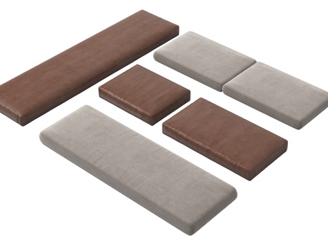 现代坐垫 沙发坐垫 飘窗坐垫su模型