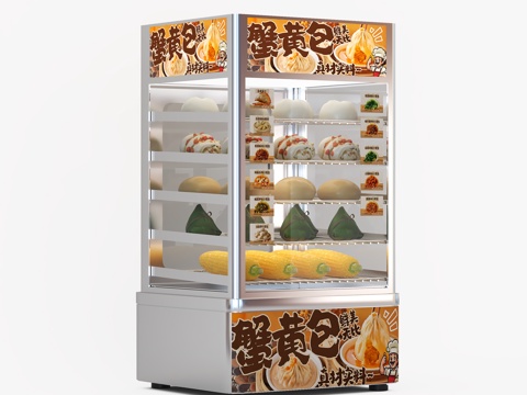 蒸包机便利店电器保温柜su模型