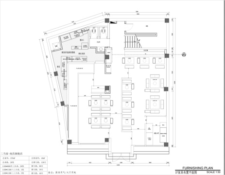 火锅店平面施工图cad施工图