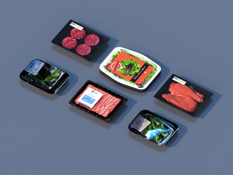  肉 冷鲜肉 蔬菜 食物3d模型 
