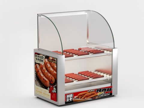 烤肠机便利店电器su模型