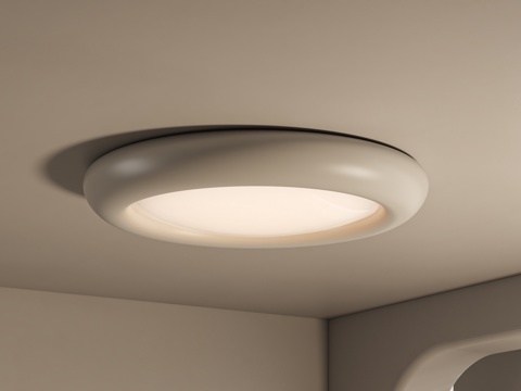  现代奶油吸顶灯3d模型 