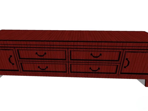 定制电视柜 电视柜 新中式电视柜 组合电视柜 实木电视柜su模型