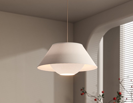 现代侘寂吊灯 餐厅吊灯 床头小吊灯su模型