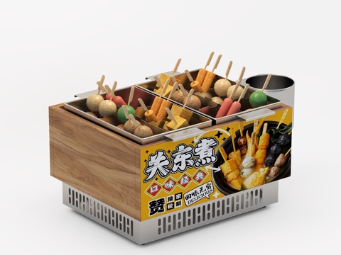 关东煮机 便利店电器su模型