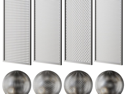  装饰格栅套装3d模型 