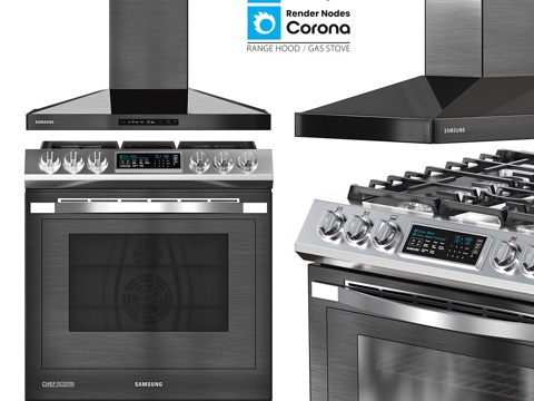  燃气灶抽油烟机3d模型 