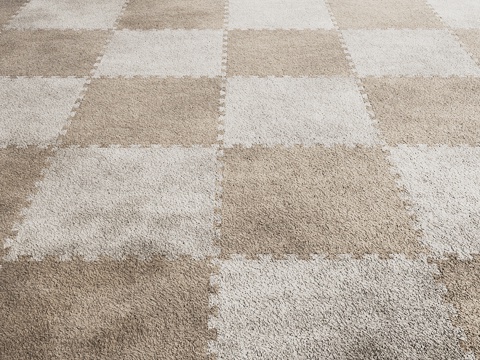  现代儿童游戏垫拼图3d模型 