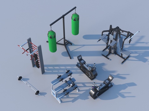  健身器材 运动器材3d模型 