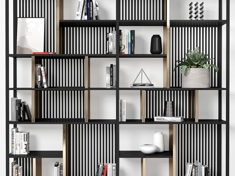  架子与书柜1453d模型 