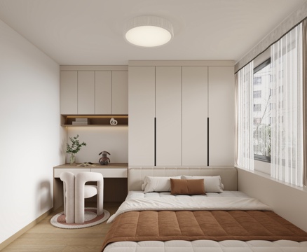  现代 榻榻米卧室3d模型 