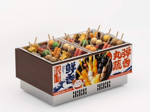 关东煮机 便利店电器su模型