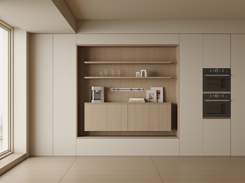  现代酒柜餐边柜3d模型 