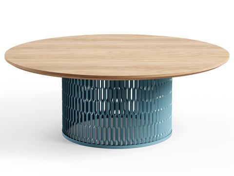  现代北欧 Kettal 圆餐桌3d模型 