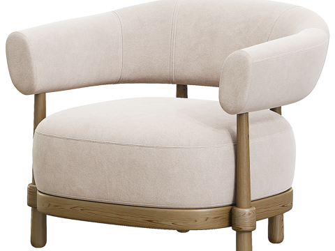  GUM Delcourt 系列扶手椅3d模型 