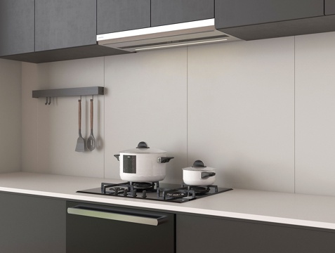 现代油烟机 灶具 炉具 燃气灶 厨房电器su模型