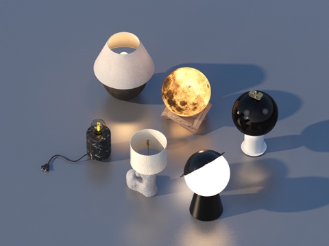  台灯 桌灯 灯具3d模型 