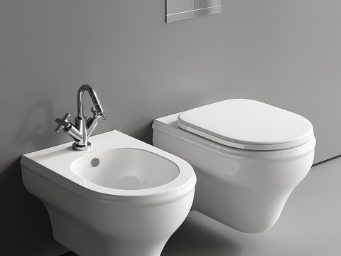  Azzurra陶瓷Charme悬挂式马桶3d模型 