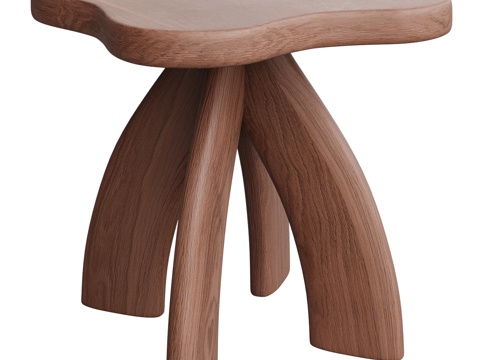  新中式中古风火山凳子3d模型 