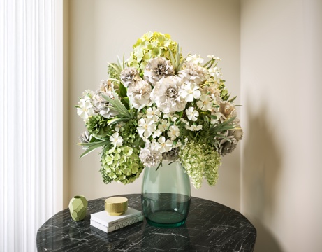 花瓶 现代花艺盆景 玻璃花瓶 装饰摆件 花 现代花艺su模型