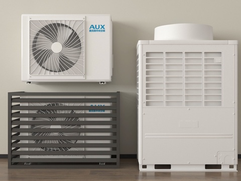 现代空调外机 空调压缩机 外机保护罩su模型