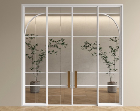 法式推拉门 玻璃推拉门 厨卫门 阳台门su模型