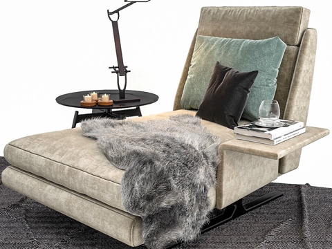  Minotti Spencer躺椅3d模型 