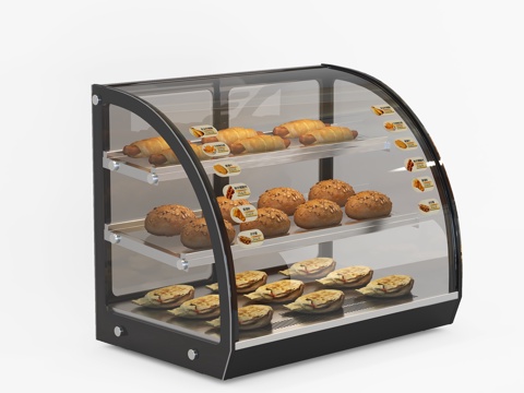 商用保温柜烤肠机便利店食物恒温柜熟食柜面包汉堡炸鸡保温箱su模型