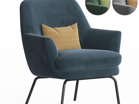  Zealand扶手椅Deephouse休闲椅3d模型 