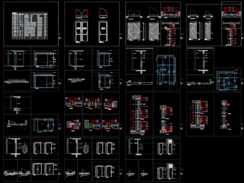 门窗节点大样图cad施工图cad施工图