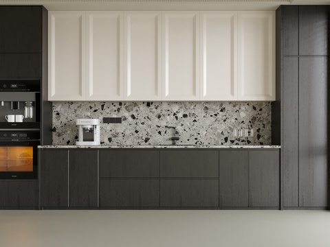 现代餐边柜 酒柜su模型