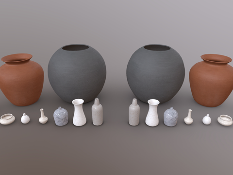 新中式陶瓷器皿 陶器 瓷器 简约器皿摆件su模型