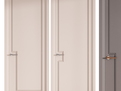  现代轻奢 Arno 室内单开门3d模型 