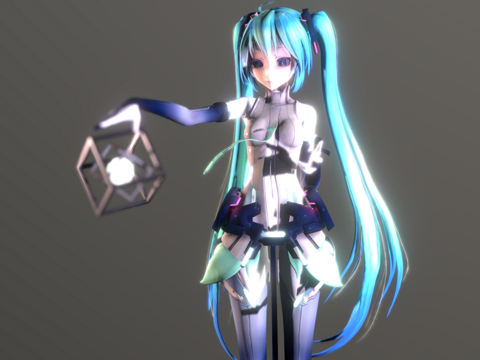 现代二次元人物 洛天依 动漫人物 动漫角色su模型