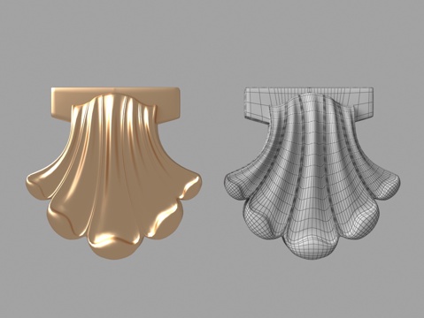  欧式构件雕花3d模型 