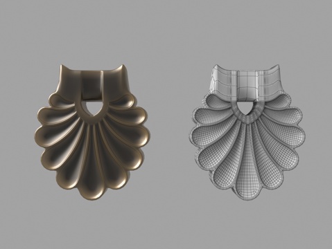  欧式构件雕花3d模型 