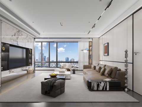 家居客厅  客厅su模型