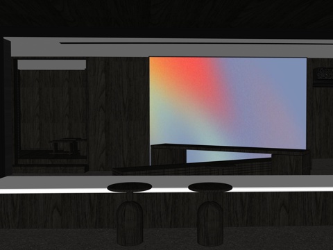 酒店会客厅酒店大堂su模型