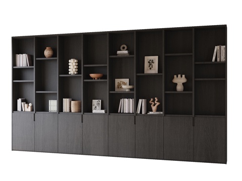 现代书柜su模型