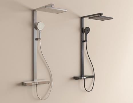 现代花洒 淋浴花洒 卫浴小件su模型