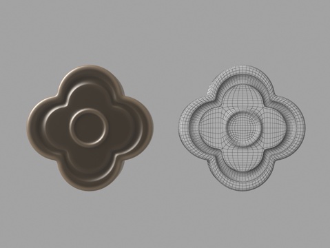  欧式构件雕花3d模型 
