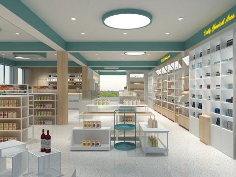  进口百货商品专卖店3d模型 