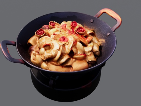 铁锅烩菜su模型