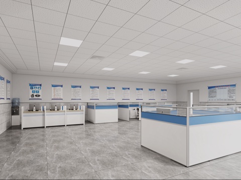  现代办公室 党政办公室 机关办公室 医疗办公室3d模型 