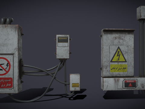 复古工业电箱 电表 电柜 开关柜su模型