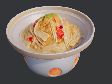 白菜酒精灯锅su模型