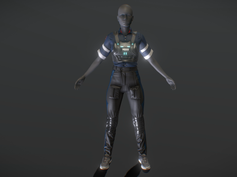 现代服装模特 潮流衣服 假人 模特su模型