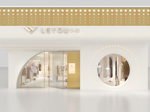  现代女装旗舰店3d模型 