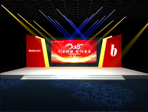  现代舞台设计 舞台舞美 舞台灯光 企业年会舞台 表演舞台3d模型 